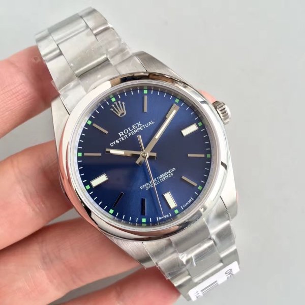 Rolex Oyster Perpetual 39mm Blue Dial 2016 114300