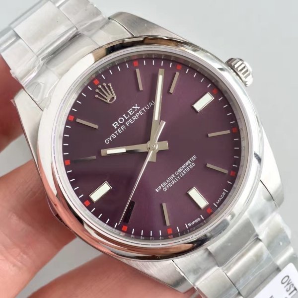 Rolex Oyster Perpetual 39mm Grape Dial 2016 114300