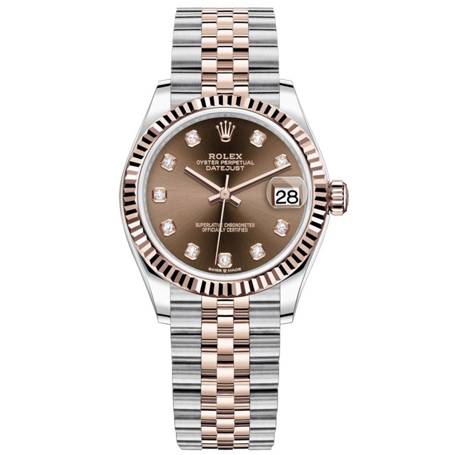 rolex datejust 31 everose rolesor