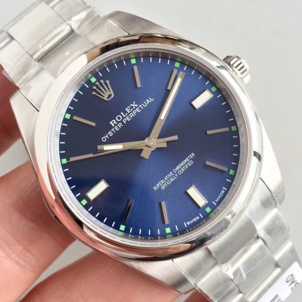 Rolex Oyster Perpetual 39mm Blue Dial 2016 114300