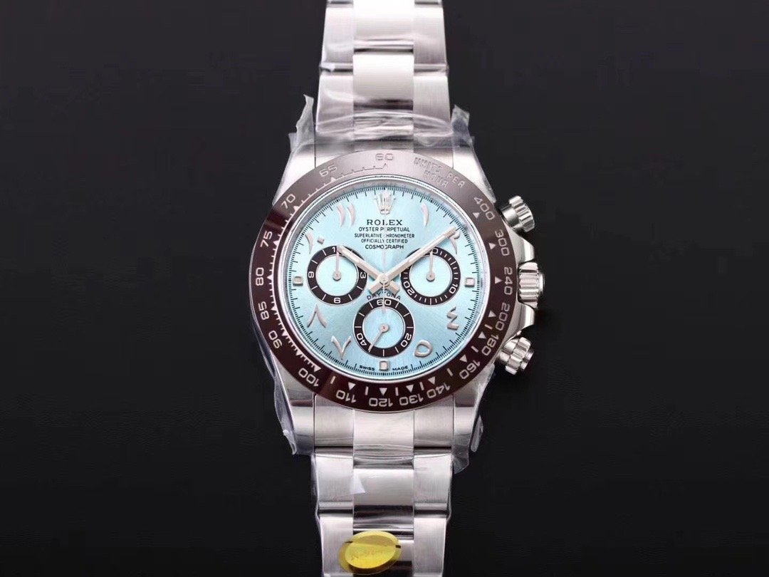Cosmograph Daytona Chronograph Automatic Chronometer Arabic Blue Dial Men's Watch