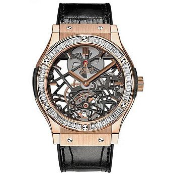 Hublot Classic Fusion Skeleton Tourbillon King Gold Baguette 45 505.OX.0180.LR.1904