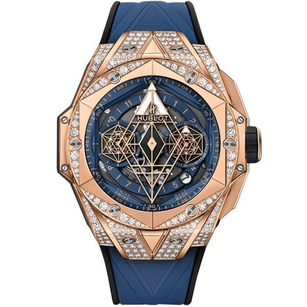 Hublot Big Bang Sang Bleu Unico II King Gold Blue Pave 418.OX.5108.RX.1604.MXM20