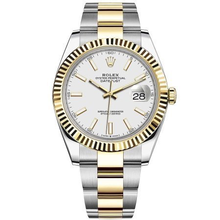 Rolex Datejust 41 Yellow Rolesor Oyster 126333 White Oyster Bracelet