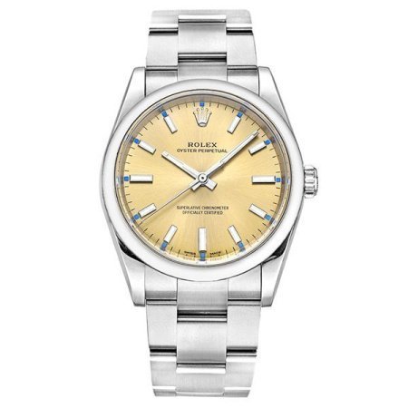 Rolex Oyster Perpetual 34mm Champagne Dial 2016 114200