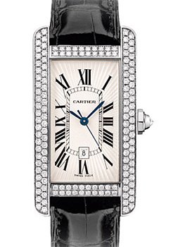 Cartier Tank Americaine Medium Model White Gold diamonds WB710002