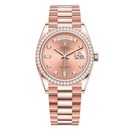 Rolex Day Date Ladies Rose colour set with diamonds 128345RBR