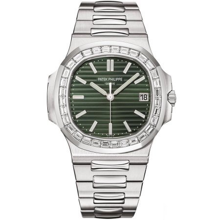 Patek Philippe Nautilus 5711/1300A-001 Olive Green Dial and Diamonds