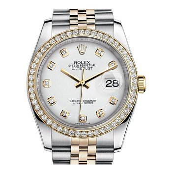 Rolex Datejust Lady Steel Yellow Gold 36mm 116243-White-Dial-Diamond-Jubilee 21651