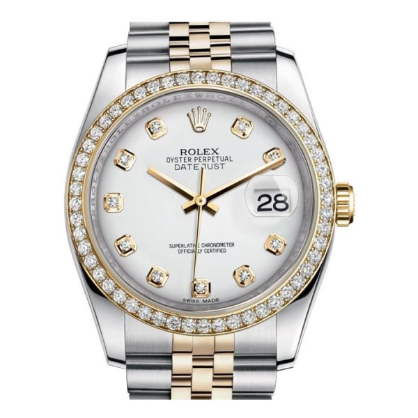 Rolex Datejust Lady Steel Yellow Gold 36mm 116243-White-Dial-Diamond-Jubilee 21651