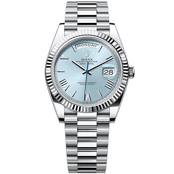 Часы мужские Rolex Day-Date 40 mm Platinum Fluted bezel President bracelet 228236-0012