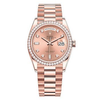 Rolex Day Date Ladies Rose colour set with diamonds 128345RBR